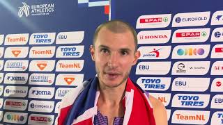 George Mills on winning 3000m silver at the European Indoor Championships