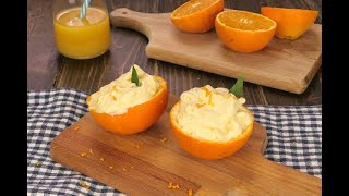 Quick orange sorbet: homemade using an ice tray!