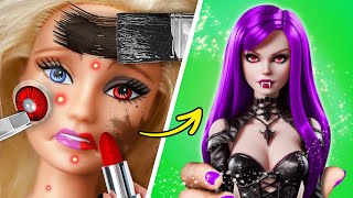 WOW 😱 Extreme Doll MAKEOVER! From Barbie Into Vampire by Teen Scene