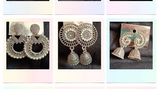 just ₹40 silver and gold oxidised earrings #diwali offers #celebrity #branded