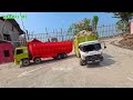 truk oleng terjebak lumpur muatan kayu full mobil truk rc handmade tronton hino 500 fuso 220ps