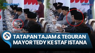 TATAPAN TAJAM! Mayor Teddy Tegur Staff Istana yang Suguhkan Minum saat Prabowo dan PM Jepang Bicara