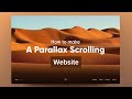 Parallax Scrolling Website using HTML and CSS