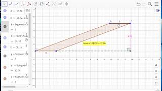 Ex7 平行四邊形面積 = 底x高 Area of Trapezium = base x height