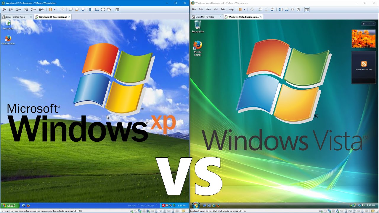 Windows Vista Vs Windows Xp
