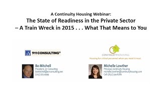 Webinar: State of Readiness in the Private Sector: A Train Wreck in 2015 & What That Means to You