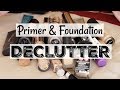 Makeup Declutter/Collection | Primers + Foundations | Katie Marie