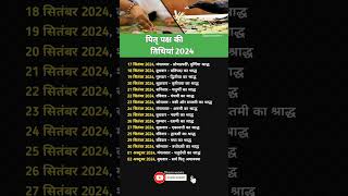 Shradh Kab Se Hai 2024 | पितृ पक्ष  2024 | pitru paksha 2024 start date | Pitru Paksh 2024