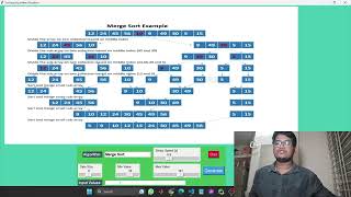 Marge sort visualization using python TKinter.