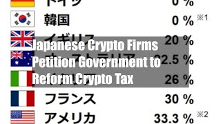 Japanese Crypto Firms Petition Government to Reform Crypto Tax