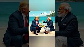 Trump and modi eating kiwi at beach in virtual  world