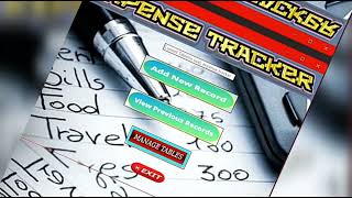 GUI BASED EXPENSE TRACKER- PYTHON TKINTER #Shorts