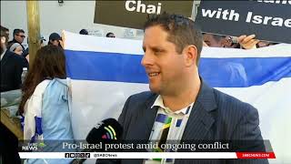Hamas-Israel conflict I Pro-Israel protest taking place in Cape Town