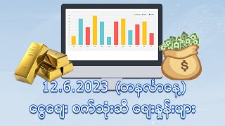 ဇွန်လ ( ၁၂ ) ရက်နေ့  ငွေ/စက်သုံးဆီ ဈေးနှုန်းများ