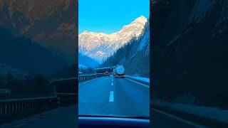 WINTER ❄️ in SWITZERLAND🇨🇭Scenic MOUNTAIN DRIVE from ITALY 🇮🇹 #winter#mountains#lifeisbeautiful