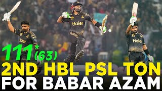 2nd HBL PSL Century For King Babar Azam | Peshawar Zalmi vs Islamabad United | HBL PSL 9 | M2A1A