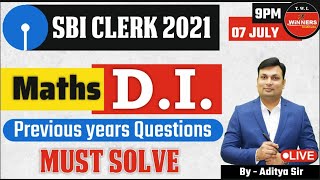 SBI CLERK 2021| SBI CLERK 2021 Preparation | Maths DI | Previous Year Question | Maths by Aditya Sir