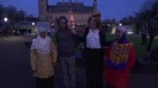 Protest in The Hague as Myanmar ICJ hearing starts