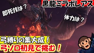 ガンナー大体即死！黒龍ミラボレアスに弓ソロ初見で挑戦してみた！【MHW：I/アイスボーン実況 Part.221】