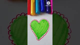 green heart drawing 💚 #youtube #shorts #ytshorts #trending @craftingjar