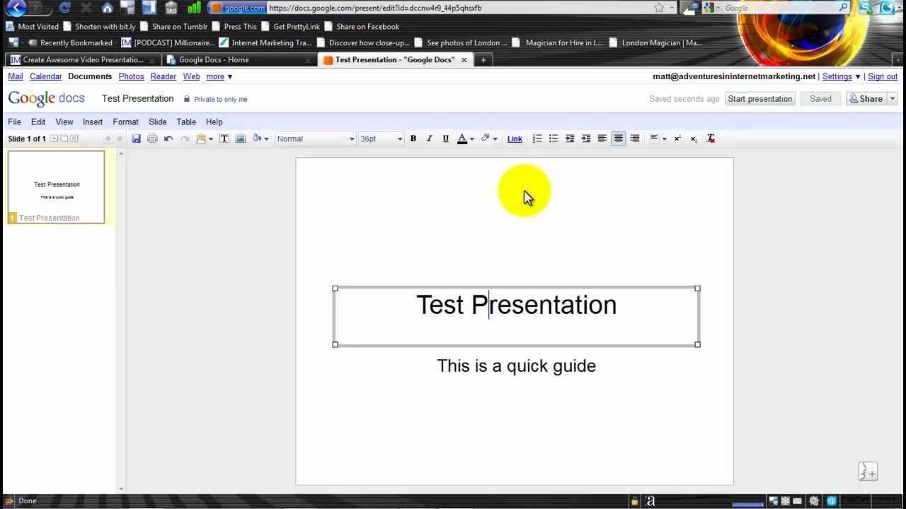 How To Create Video Presentations Using Google Docs Youtube