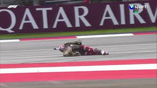 F1 Austria Jet pack crash pre-race