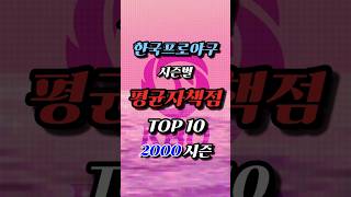 KBO 2000년 평균자책점 TOP 10 #평균자책점 #방어율왕 #top10