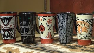 Ceramic mugs showcase pueblo culture and heritage