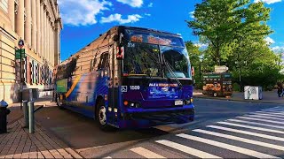 NYC Bus: Afternoon Battery Park Bus Fanning