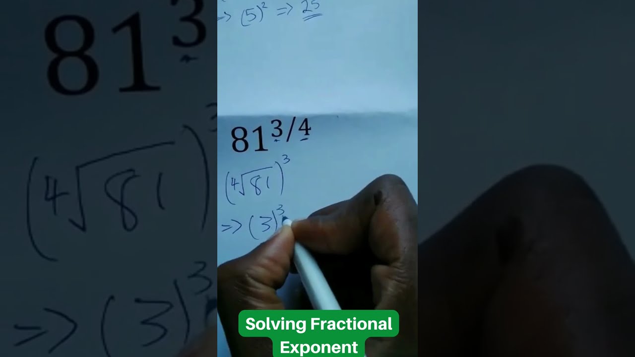 How To Solve Fractional Exponent Shorts Arithmetictricks