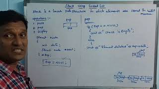 Stack using Linked List | Stack | Data Structure | Telugu