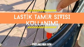 BİSİKLET LASTİK TAMİR SIVISI KULLANIMI