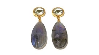 Rarities Vermeil Gemstone Drop Earrings