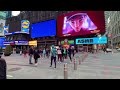 new york city travel walking tour times square and broadway street