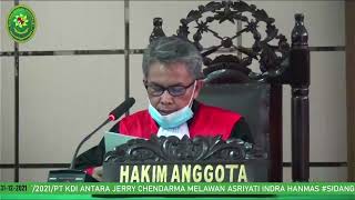 SIDANG PUTUSAN PERDATA NOMOR 120/PDT/2021/PT KDI