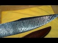 Custom Knife Nick Wheeler Ws damascus and Koa Bowie