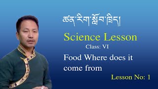 འཛིན་རིམ་དྲུག་པའི་ཚན་རིག་སློབ་ཚན། Food Where does it come from