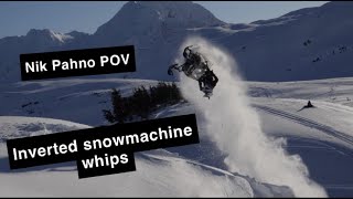 Skidoo summit 850 turbo Snowmobile Whip Video (270 and 180 sled flips) Very Extreme snowmobiling