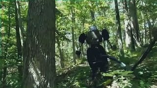 ATLAS robot walking in a forest