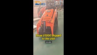 Three Derette v1000 mini skid steer loaders shipped to the US