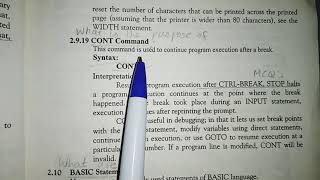 10 Computer STOP Statement and CONT Command