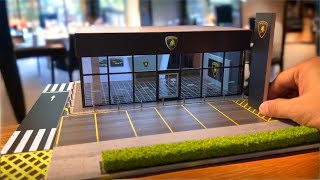 Unboxing Lamborghini Car Showroom 1/64 Diorama | Hotwheels Diorama