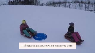 2018 01 03 Tobogganing at Bruce Pit