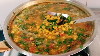 ढाबा स्टाइल पालक चना दाल तड़का बनाने की आसान विधि  | Healthy chana daal tadka with spinach recipe |