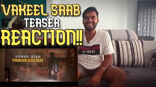 Vakeel Saab Teaser | REACTION | #PSPK | Power Star Pawan Kalyan | Anjali | Thaman S | GR Studios