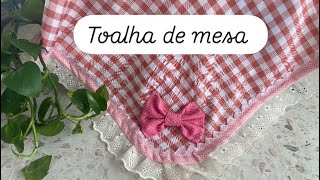 Toalha de mesa com cantos arredondados