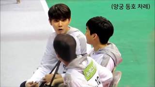 180115 아육대 귀여운 아론이 모음(feat. 심장아파)