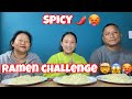 Spicy Ramen challenge 🤯🥵🌶️😱 with Mom and Dad❤️