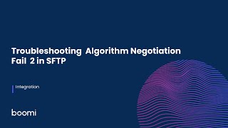 Integration - Troubleshooting "Algorithm negotiation fail" in SFTP