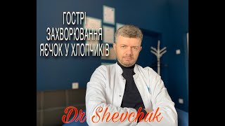 Гострі захворювання яєчок у хлопчиків (перекрут яєчка та гідатіди, орхіт)